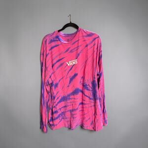 VANS Off the Wall Mens Long Sleeved Tshirt - Pink - Size XX